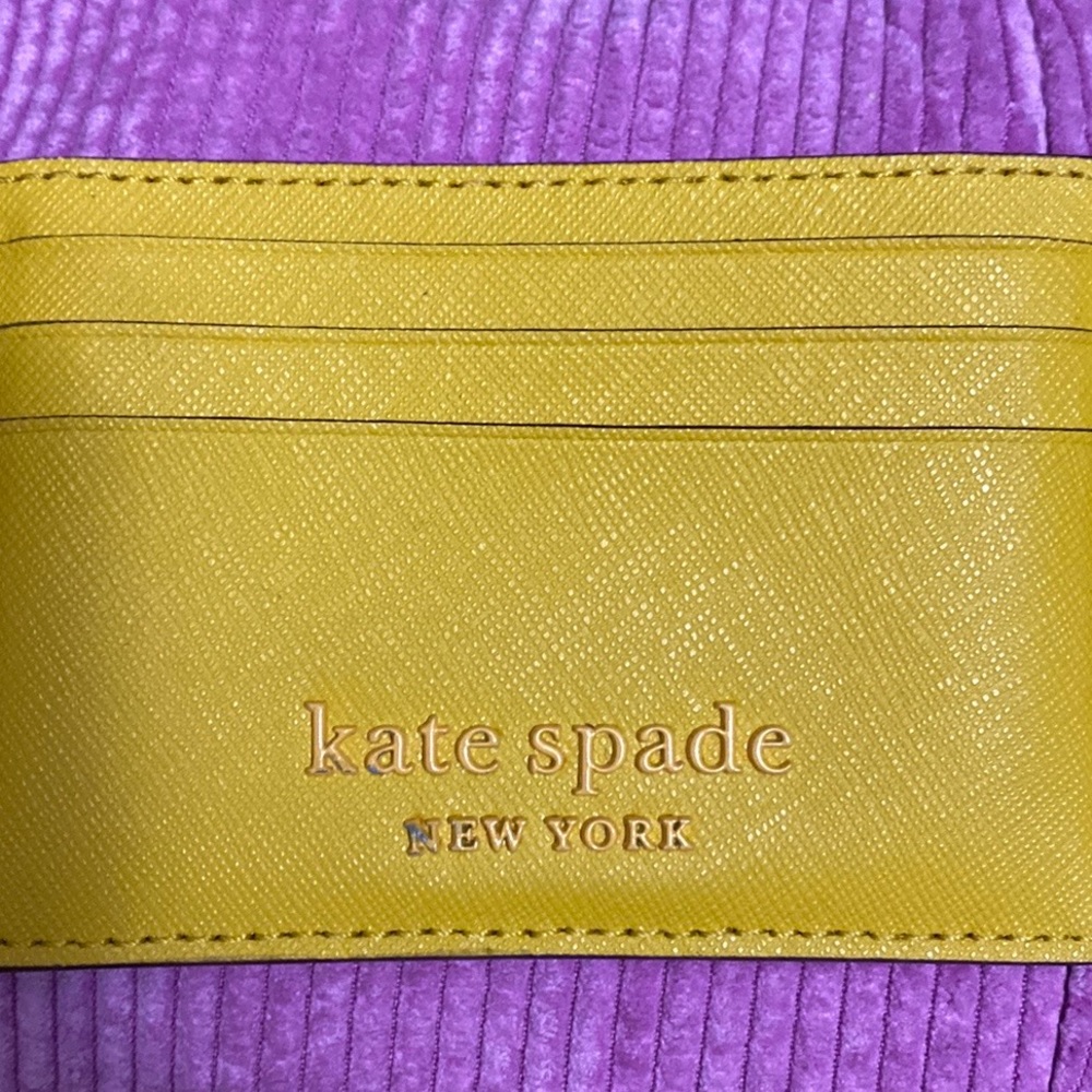 Kate spade card holder wallet yellow